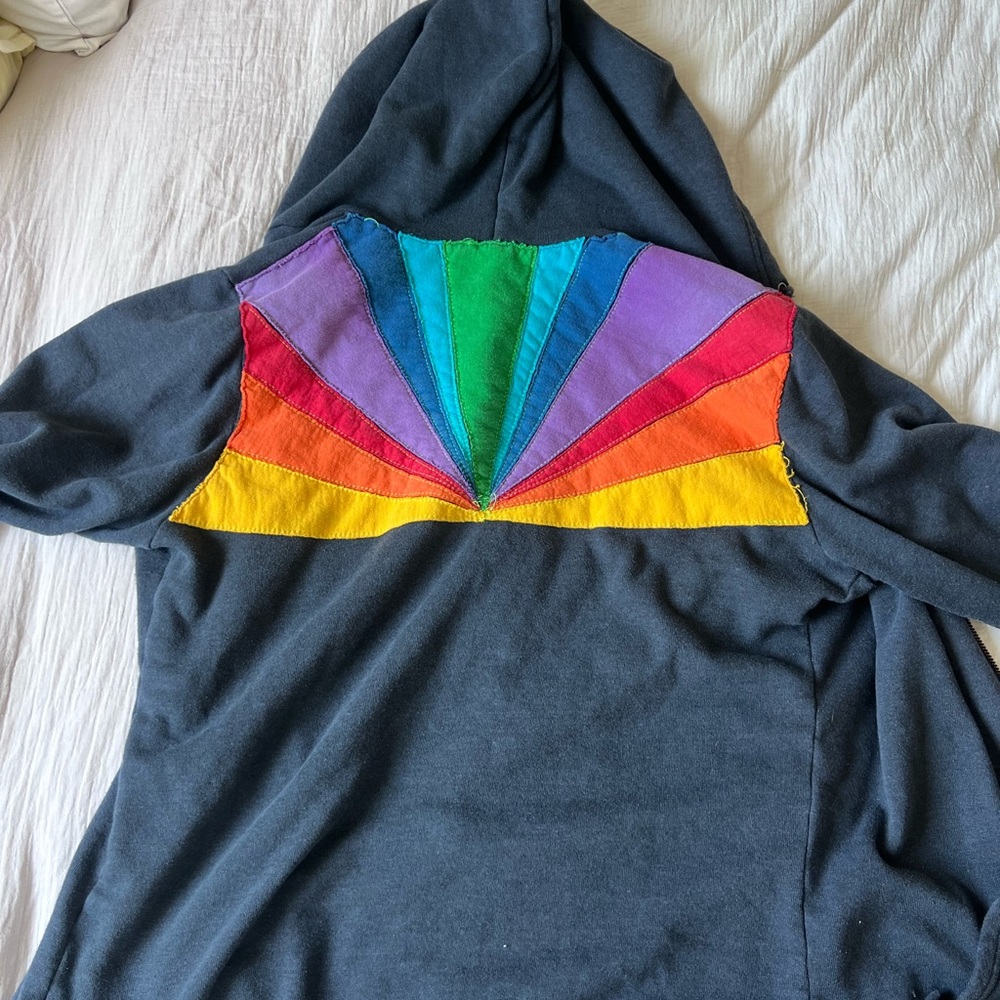Aviator Nation Multicolor Zip Up Sweater